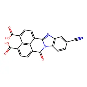 11-cyano-7-oxo-7H-benzimidazo[2,1-a]benzo[de]isoquinoline-3,4-dicarboxylic acid structure