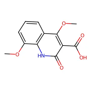 4,8-Dimethoxy-2-oxo-1,2-dihydroquinoline-3-carboxylic acid structure