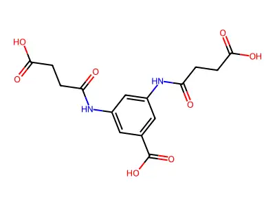 3,5-bis[(3-carboxypropanoyl)amino]benzoic acid structure