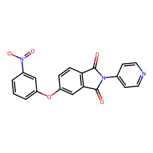 5-(3-nitrophenoxy)-2-(pyridin-4-yl)-1H-isoindole-1,3(2H)-dione structure