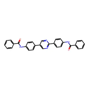 N,N'-(2,5-pyrimidinediyldi-4,1-phenylene)dibenzamide structure
