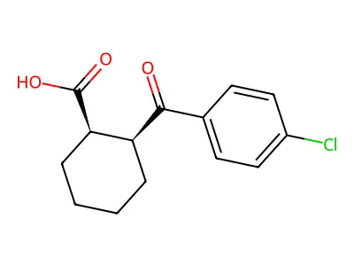 cis-2-(4-Chlorobenzoyl)cyclohexane-1-carboxylic acid structure