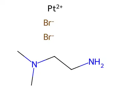 Platinum(2+) bromide--N~1~,N~1~-dimethylethane-1,2-diamine (1/2/1) structure