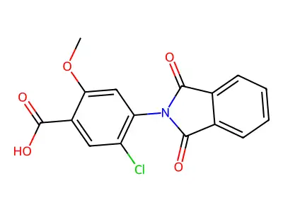 5-Chloro-4-(1,3-dioxo-1,3-dihydro-isoindol-2-yl)-2-methoxy-benzoic acid structure