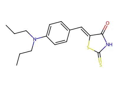 (5Z)-5-[4-(dipropylamino)benzylidene]-2-thioxo-1,3-thiazolidin-4-one structure