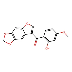 Furo[2,3-f][1,3]benzodioxol-7-yl-(2-hydroxy-4-methoxyphenyl)methanone structure