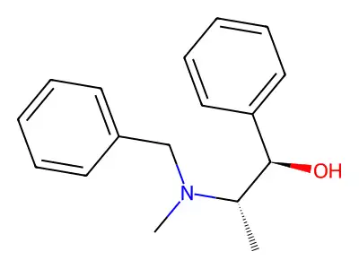 (1R,2S)-2-[benzyl(methyl)amino]-1-phenylpropan-1-ol structure