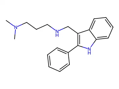 1,3-Propanediamine, N,N-dimethyl-N'-((2-phenyl-1H-indol-3-yl)methyl)- structure