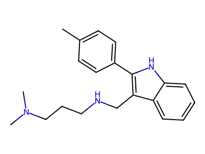 1,3-Propanediamine, N,N-dimethyl-N'-((2-(4-methylphenyl)-1H-indol-3-yl)methyl)- structure