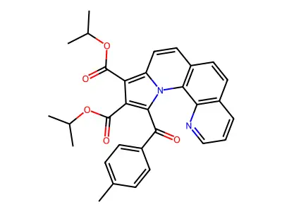 Diisopropyl 11-(4-methylbenzoyl)pyrrolo[1,2-a][1,10]phenanthroline-9,10-dicarboxylate structure