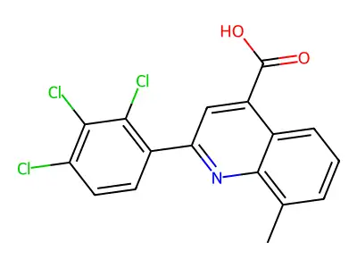 8-Methyl-2-(2,3,4-trichlorophenyl)quinoline-4-carboxylic acid structure