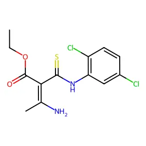 Ethyl 3-amino-2-[(2,5-dichloroanilino)carbothioyl]-2-butenoate structure