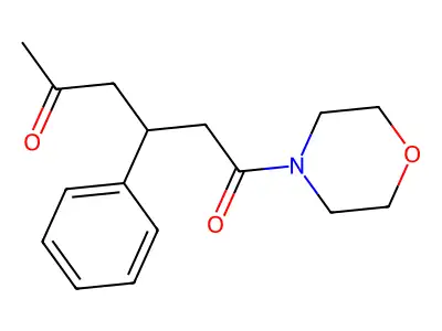 1-Morpholin-4-yl-3-phenylhexane-1,5-dione structure