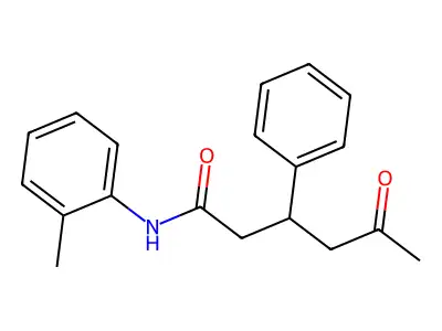 Benzenepropanamide, N-(2-methylphenyl)-beta-(2-oxopropyl)- structure