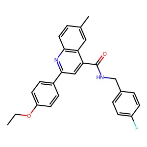 2-(4-ethoxyphenyl)-N-[(4-fluorophenyl)methyl]-6-methylquinoline-4-carboxamide structure
