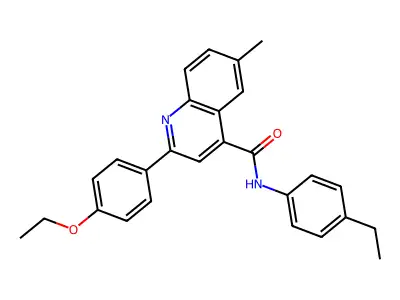 2-(4-ethoxyphenyl)-N-(4-ethylphenyl)-6-methylquinoline-4-carboxamide structure