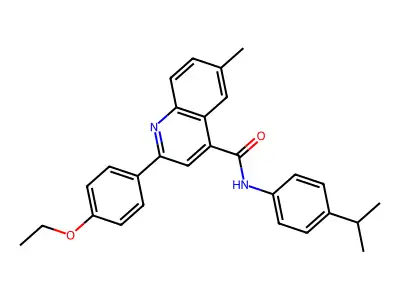 2-(4-ethoxyphenyl)-6-methyl-N-(4-propan-2-ylphenyl)quinoline-4-carboxamide structure