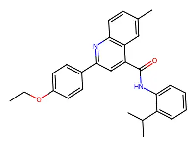 2-(4-ethoxyphenyl)-6-methyl-N-(2-propan-2-ylphenyl)quinoline-4-carboxamide structure