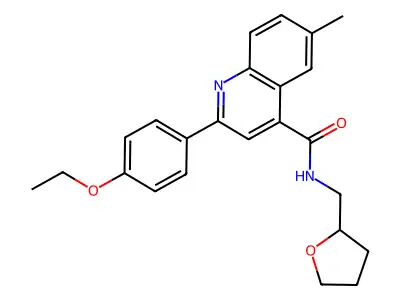 2-(4-ethoxyphenyl)-6-methyl-N-(oxolan-2-ylmethyl)quinoline-4-carboxamide structure