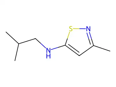 3-methyl-N-(2-methylpropyl)-1,2-thiazol-5-amine structure