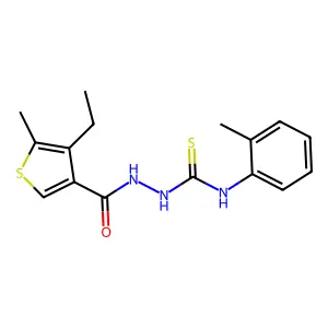 1-[(4-Ethyl-5-methylthiophene-3-carbonyl)amino]-3-(2-methylphenyl)thiourea structure