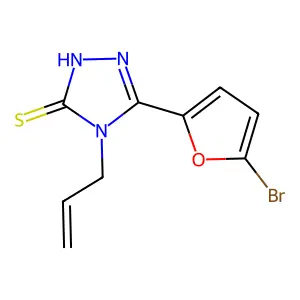 4-allyl-5-(5-bromo-2-furyl)-4H-1,2,4-triazole-3-thiol structure