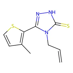 4-allyl-5-(3-methyl-2-thienyl)-4H-1,2,4-triazol-3-yl hydrosulfide structure