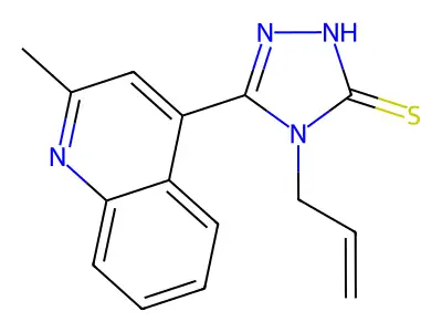 5-(2-methylquinolin-4-yl)-4-(prop-2-en-1-yl)-4H-1,2,4-triazole-3-thiol structure