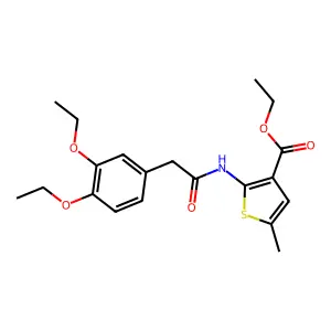 Ethyl 2-{[(3,4-diethoxyphenyl)acetyl]amino}-5-methylthiophene-3-carboxylate structure