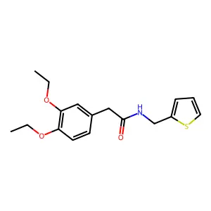 2-(3,4-diethoxyphenyl)-N-(thiophen-2-ylmethyl)acetamide structure