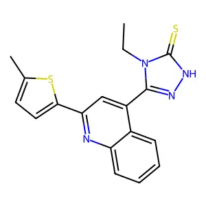 4-ethyl-3-[2-(5-methylthiophen-2-yl)quinolin-4-yl]-1H-1,2,4-triazole-5-thione structure