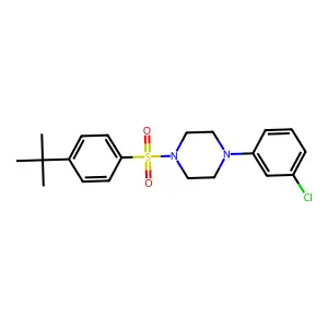 1-[(4-Tert-butylphenyl)sulfonyl]-4-(3-chlorophenyl)piperazine structure