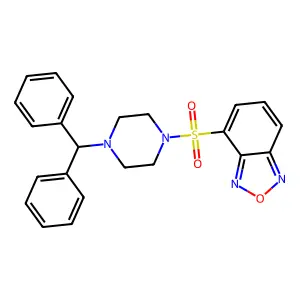 4-(4-Benzhydrylpiperazin-1-yl)sulfonyl-2,1,3-benzoxadiazole structure