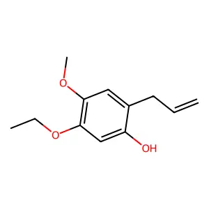 2-Allyl-5-ethoxy-4-methoxyphenol structure