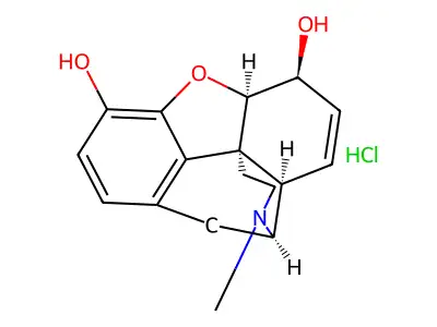 盐酸吗啡 structure
