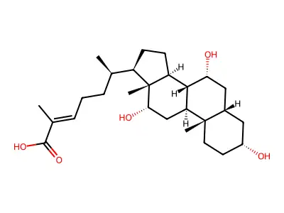 3alpha,7alpha,12alpha-Trihydroxy-5beta-cholest-24-enoic acid structure