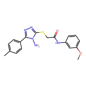 2-{[4-amino-5-(4-methylphenyl)-4H-1,2,4-triazol-3-yl]sulfanyl}-N-(3-methoxyphenyl)acetamide structure