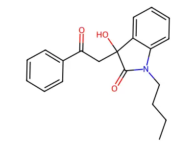 1-Butyl-3-hydroxy-3-phenacylindol-2-one structure