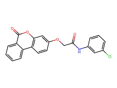 N~1~-(3-chlorophenyl)-2-[(6-oxo-6H-benzo[c]chromen-3-yl)oxy]acetamide structure