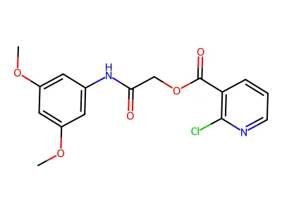 [(3,5-Dimethoxyphenyl)carbamoyl]methyl 2-chloropyridine-3-carboxylate structure