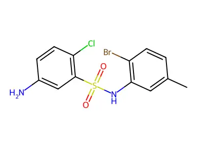 5-amino-N-(2-bromo-5-methylphenyl)-2-chlorobenzene-1-sulfonamide structure