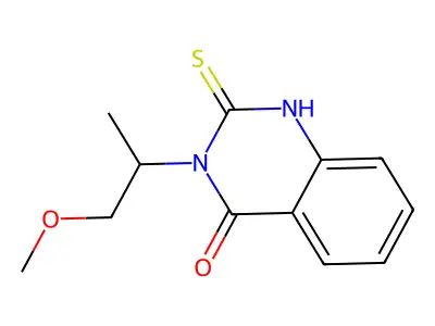 3-(1-Methoxypropan-2-yl)-2-sulfanyl-3,4-dihydroquinazolin-4-one structure