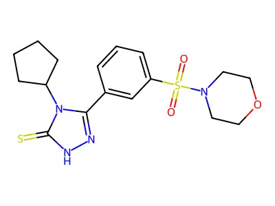 4-cyclopentyl-5-[3-(morpholine-4-sulfonyl)phenyl]-4H-1,2,4-triazole-3-thiol structure