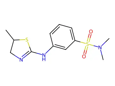 N,N-dimethyl-3-[(5-methyl-4,5-dihydro-1,3-thiazol-2-yl)amino]benzene-1-sulfonamide structure