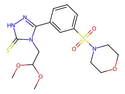 4-(2,2-dimethoxyethyl)-5-[3-(morpholine-4-sulfonyl)phenyl]-4H-1,2,4-triazole-3-thiol structure