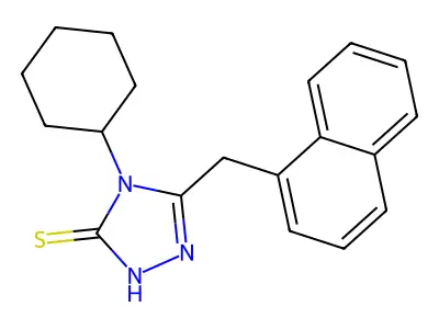 4-Cyclohexyl-5-naphthalen-1-ylmethyl-4H-[1,2,4]triazole-3-thiol structure