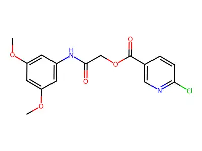 [(3,5-Dimethoxyphenyl)carbamoyl]methyl 6-chloropyridine-3-carboxylate structure