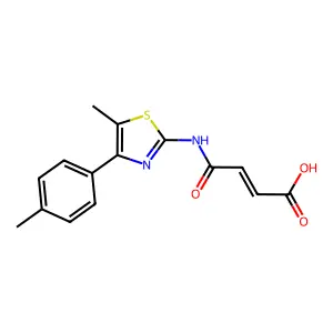 (E)-4-((5-methyl-4-(p-tolyl)thiazol-2-yl)amino)-4-oxobut-2-enoic acid structure