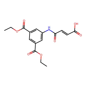 4-[3,5-Bis(ethoxycarbonyl)anilino]-4-oxobut-2-enoic acid structure