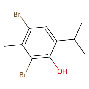 Phenol, 2,4-dibromo-3-methyl-6-(1-methylethyl)- structure